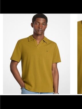 NWT Michael Kors men’s dense rib Johnny collar polo color pistachio size XXL